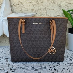 MICHEAL KORS monochrome tote bag